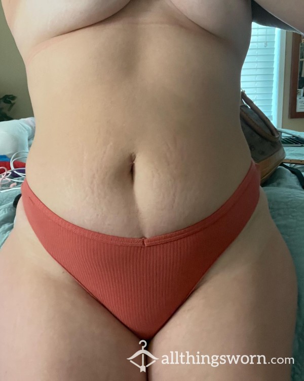 Burnt Orange Cotton Thong