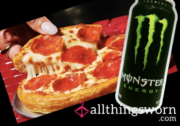 Buy Me Lunch! Personal Pizza & Energy Drink!