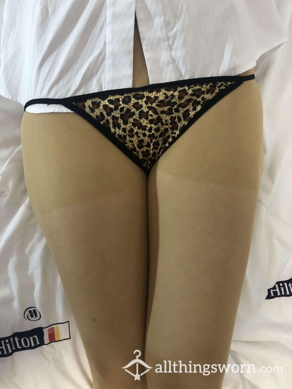 Cabin Crew Used Ice Silk Leopard Panties N80 (ladyyaoying Cabin Crew Used Panty)