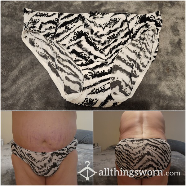 Cacique Black And White Bikini Panty