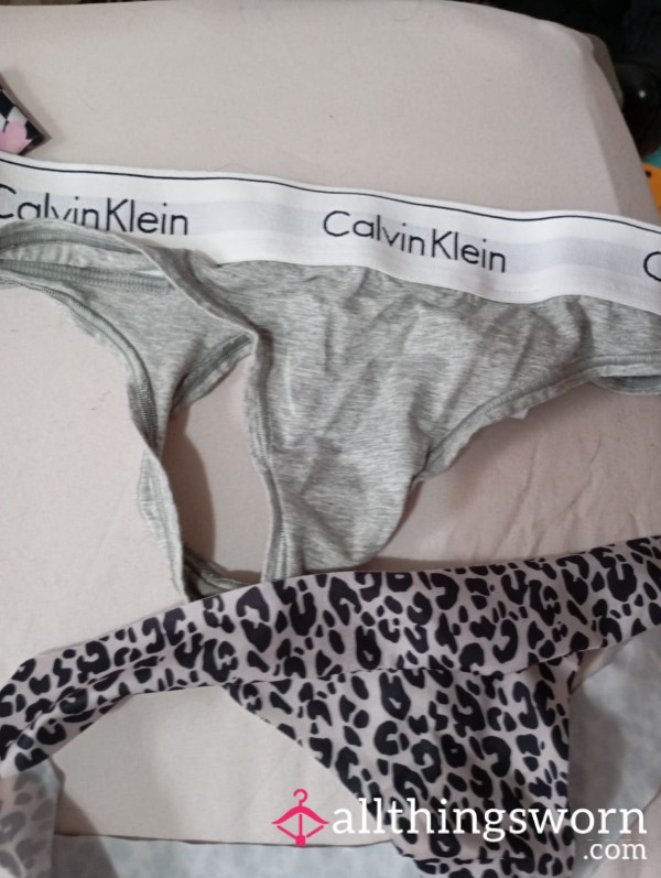 Calvin Klein Grey Thong 20% Off