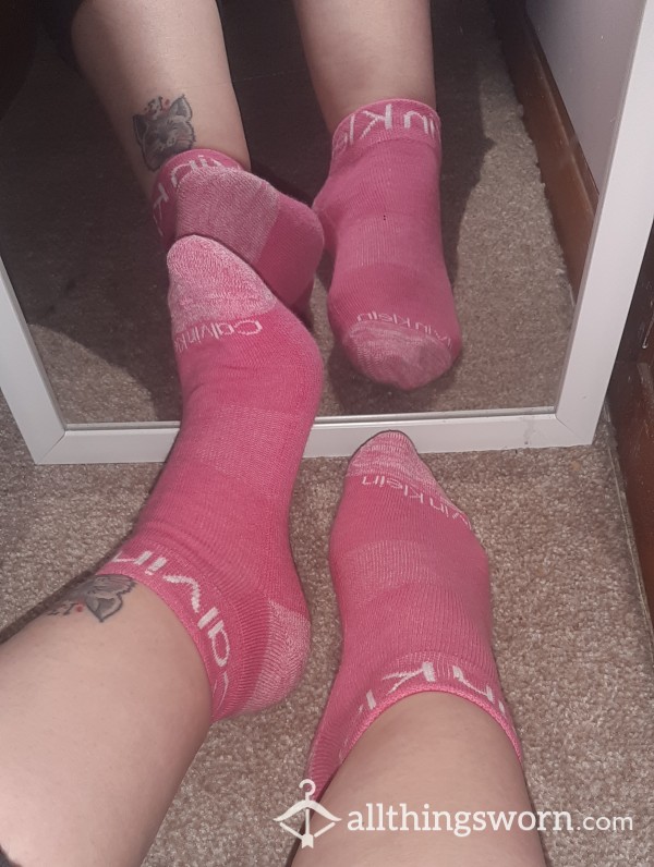 Calvin Klein, Pink Cotton Ankle Socks 24hr