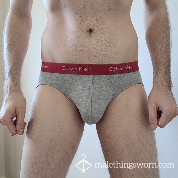 Calvin Klein Pro Stretch Mens Hip Brief - Small, Grey