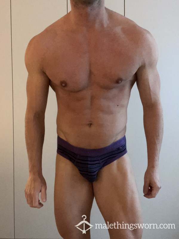 Calvin Klein Purple & Black Undies - Size S