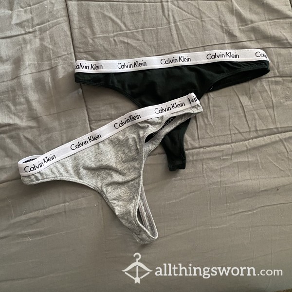 Used Up Cotton Calvin Kline Thong Bundle