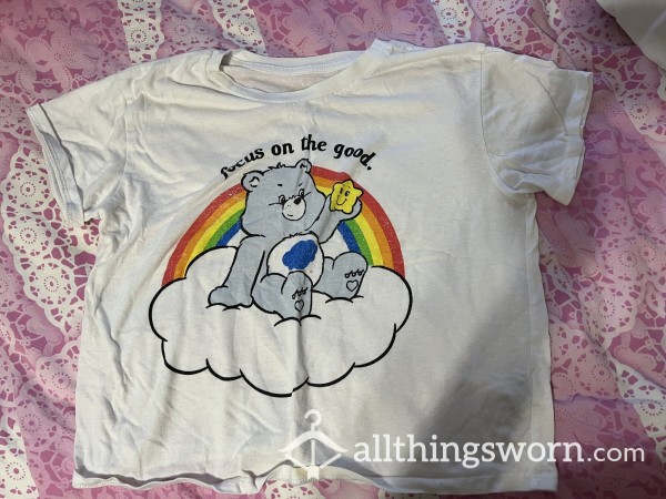 Care Bear White Crop Top