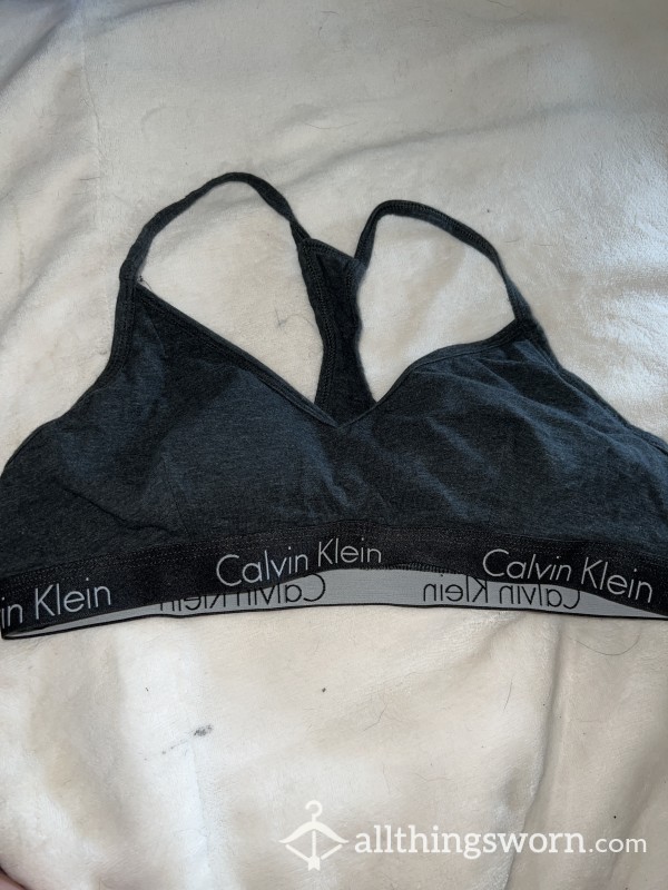 Charcoal Grey Calvin Klein Padded Bra