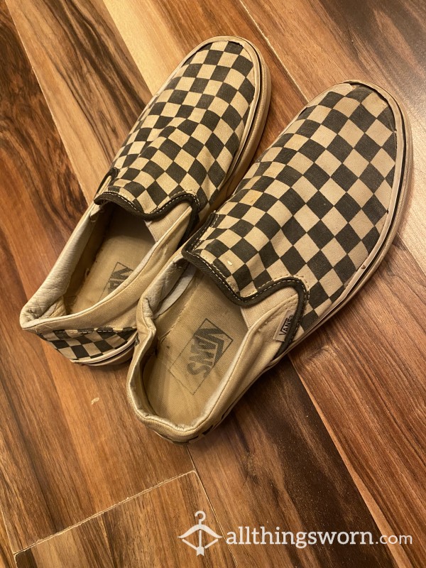 Checkered Slip On Vans