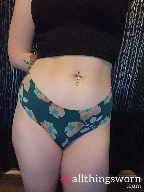 Cheeky Green Flor*l Panties (Auden)