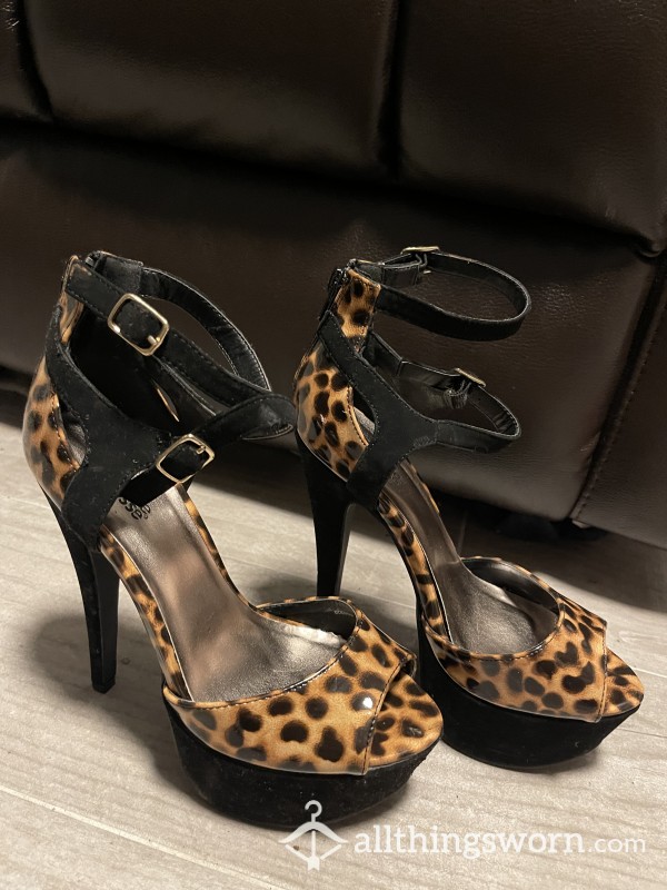 Cheetah Print Heels Sz 7