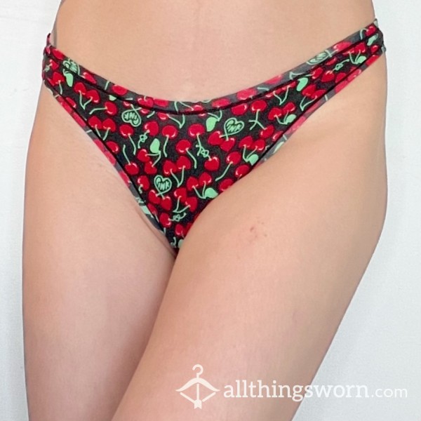 Cherries Cotton Thong