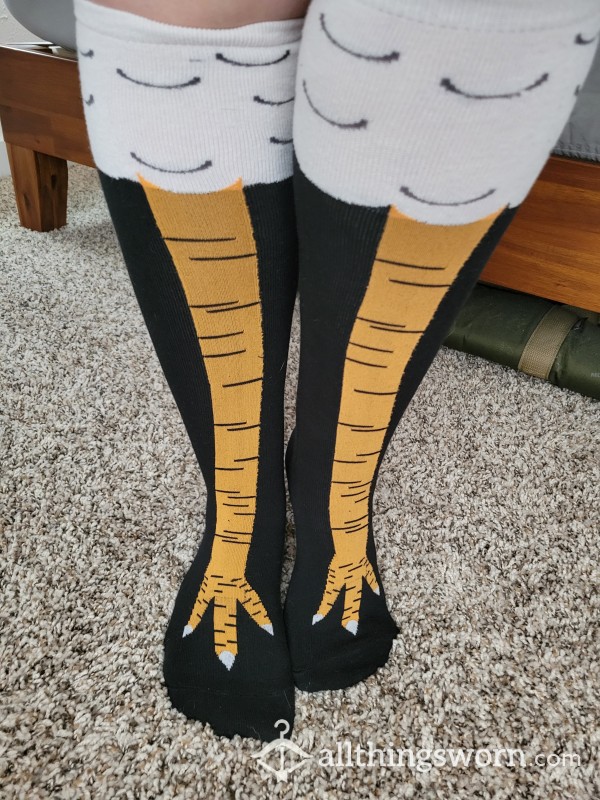 Chicken Legs Knee High Novelty Socks