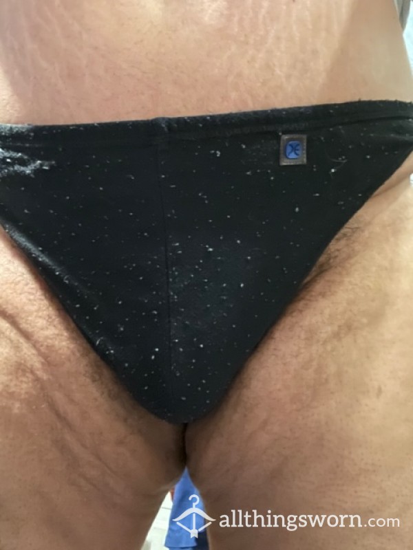 Cla**ic Perry Ellis Well Worn Black Thong