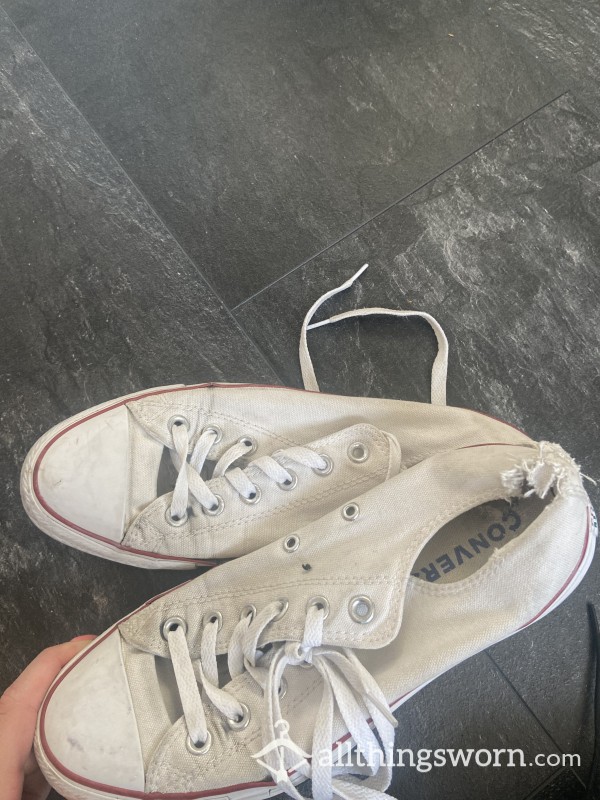 Cla**ic White Converse From Cla**y Girl !