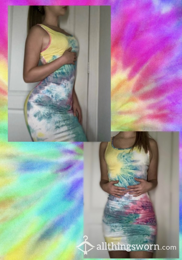 Colorful Tye Dye S**y Dress 😍💗💜💛