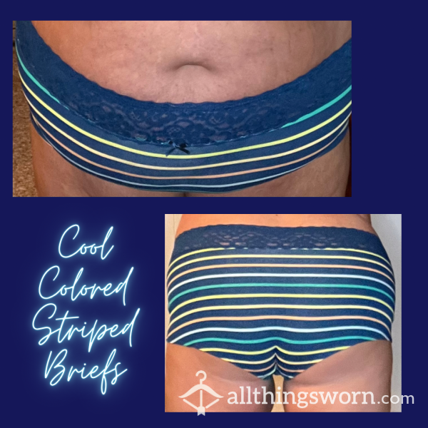 Cool Colored Striped Briefs