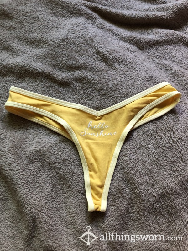 Cotton Yellow Thong