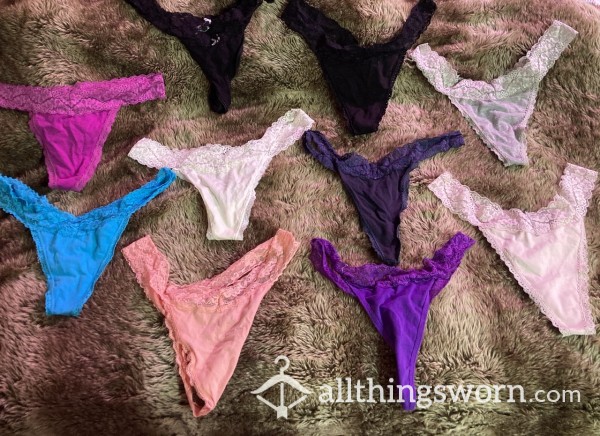 Cotton/Lace Blend Thongs!!!