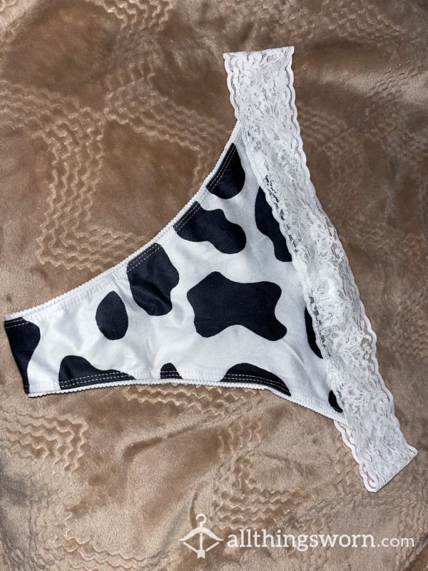 Cow Print Thong