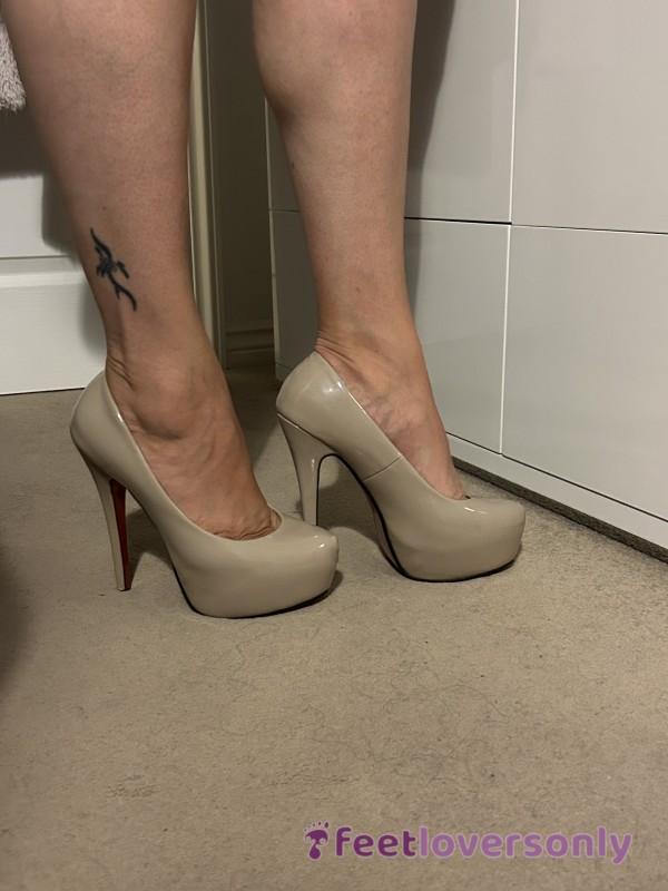 Cream Louboutin Dupe Heels