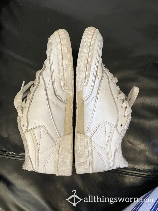 Cream Reebok P**d On Sneakers