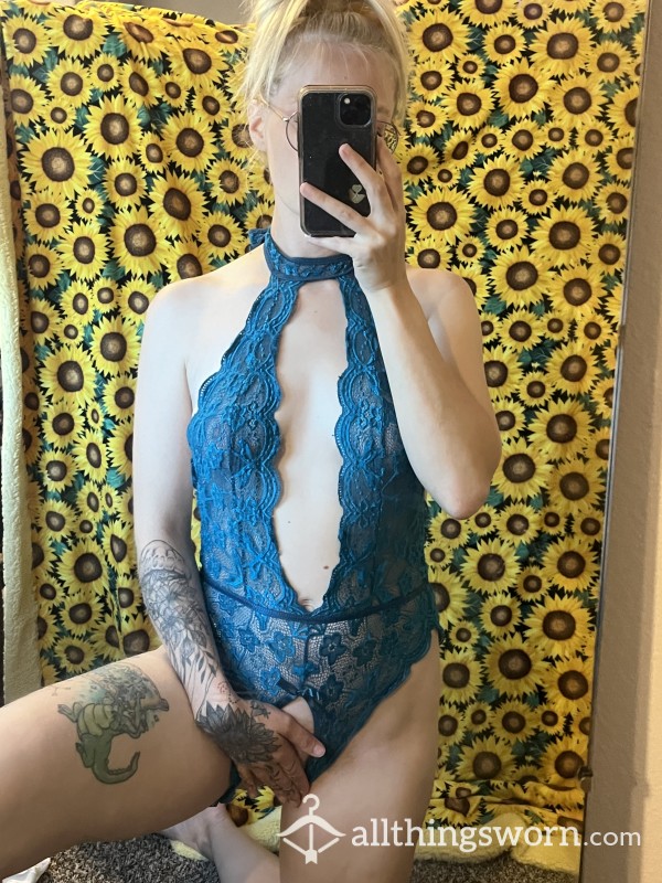 Crotchless, Blue Lace Lingerie