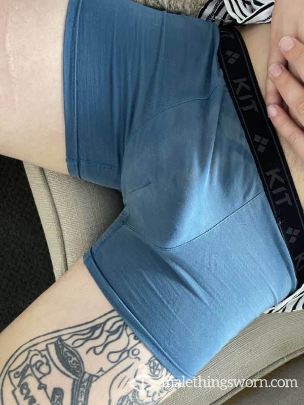 C*m Filled, Used Blue Underwear.