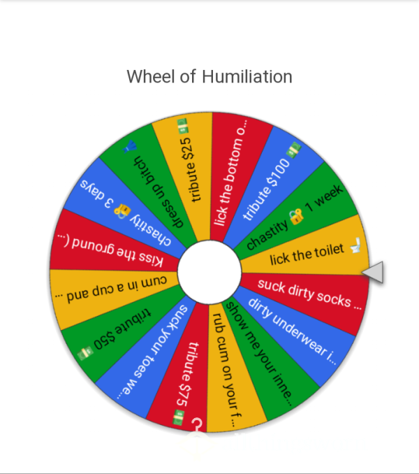 C*m Spin The Humiliation Wheel With Me