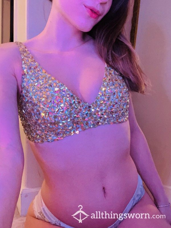 Custom Crystal Rave Girl Bra (small)