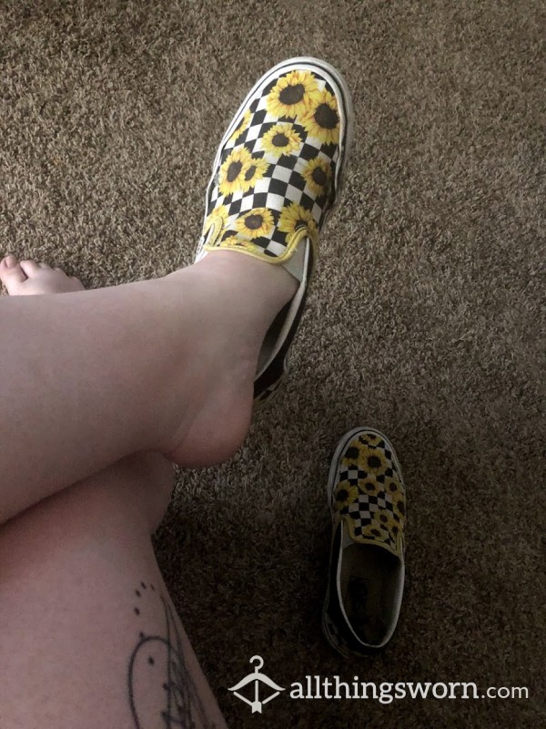 Well-Worn Sunflower Vans