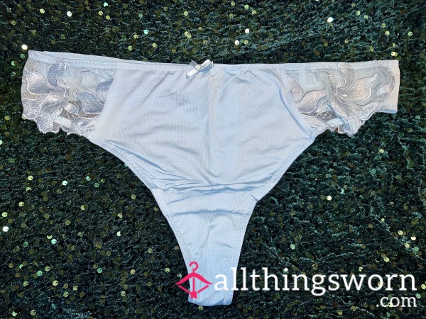 Custom Worn Size 22 Light Blue Thong - Free Shipping