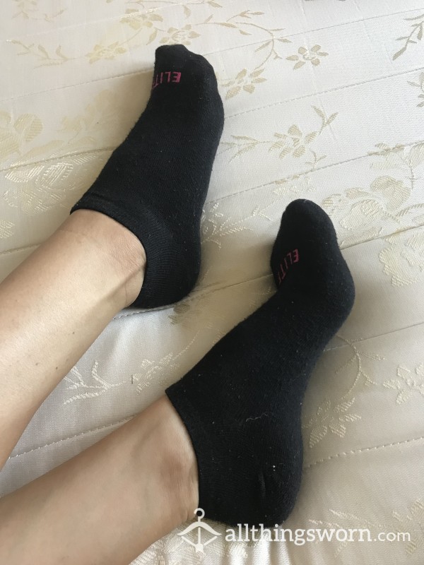 Black Cotton Ankle Socks