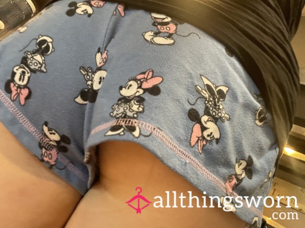 Cute Pajama Shorts Worn Without Panties