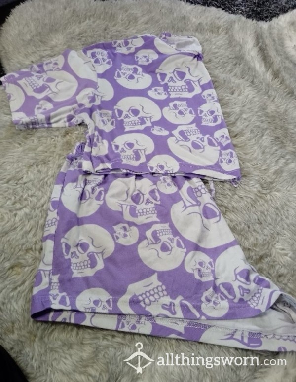 Cute Purple Skull PJ’s