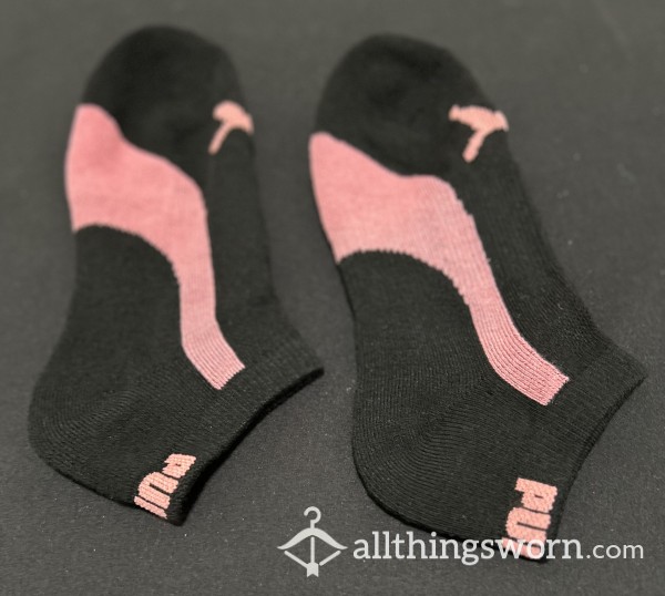 Cute Small Puma Socks: Black Blue, Black Pink