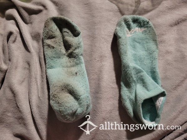 Cyan Avia Socks Worn 6 Days