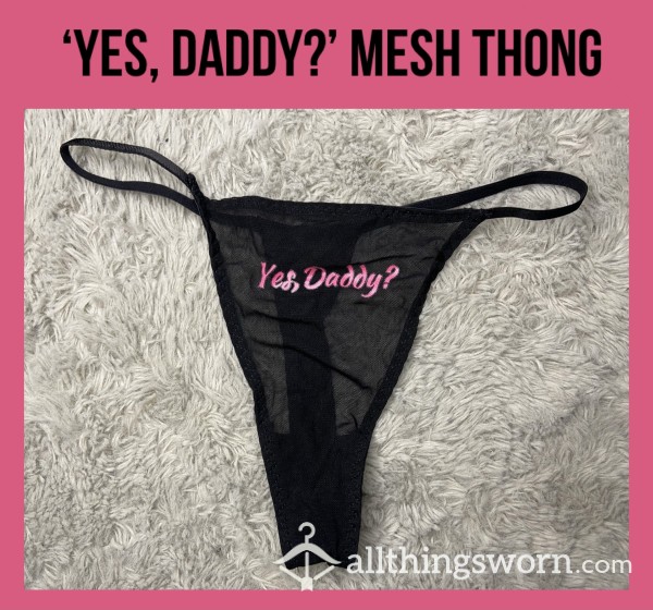 *reduced* Daddy Black Mesh Thong💗