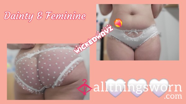 DAINTY & FEMININE WHITE PANTIES