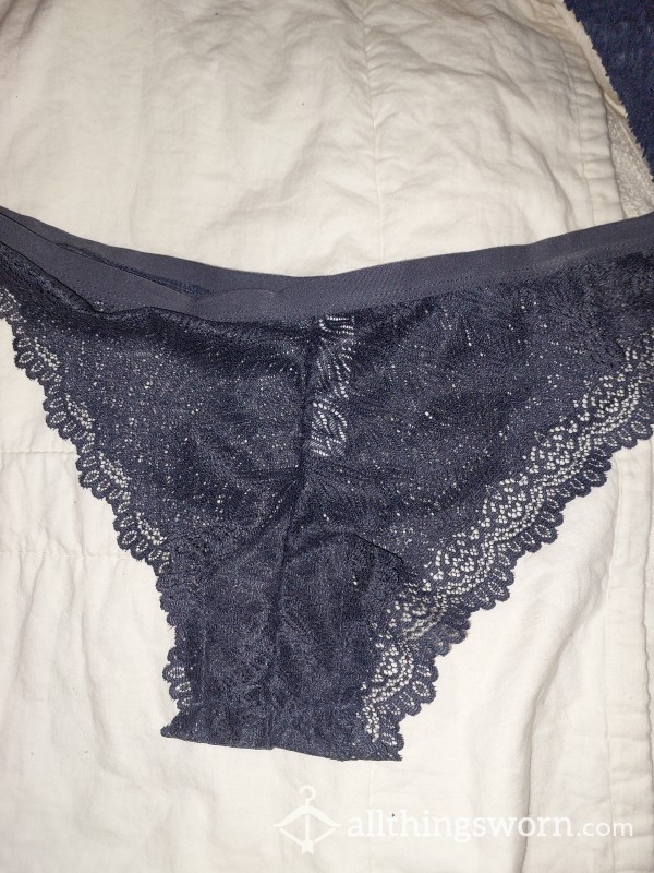 Dark Blue Lace Knickers