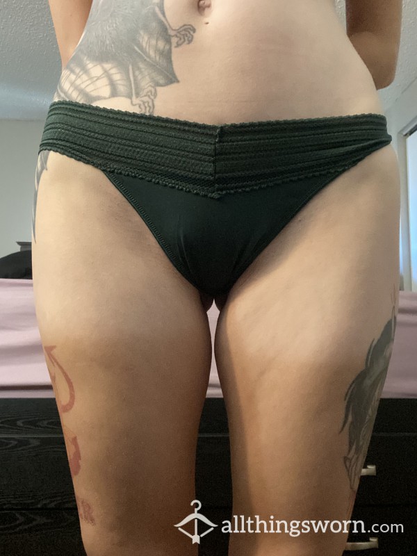 Dark Green Thong