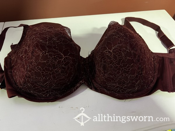 Dark Red Sparkly Bra 40 Dd