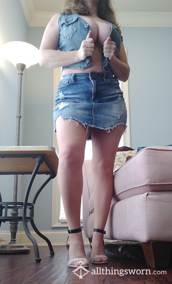 Denim Skirt- Ripped