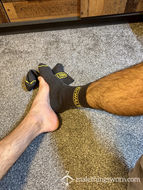 Dewalt Socks 🧦 Worn For 5 Days + Free Uk Postage. Come Get Yours My Lads And Fags 🫵😈