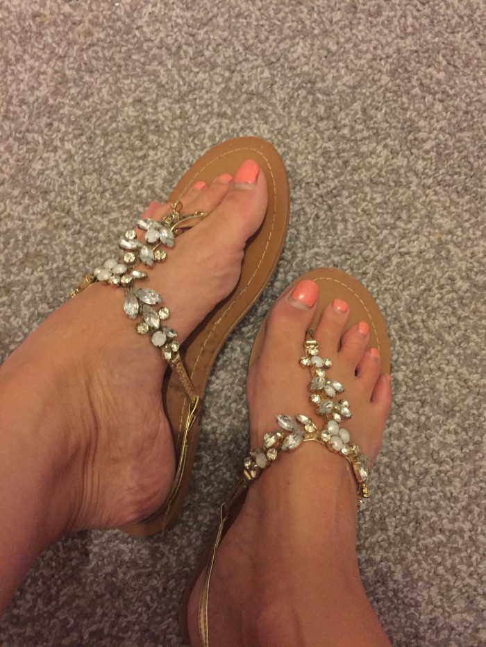 Diamanté Flip Flops