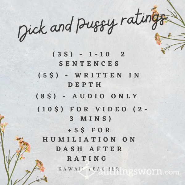 D*ck And Pu**y Ratings