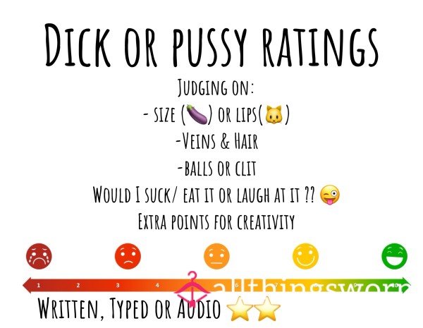 D*ck Or Pu**y Ratings 😜