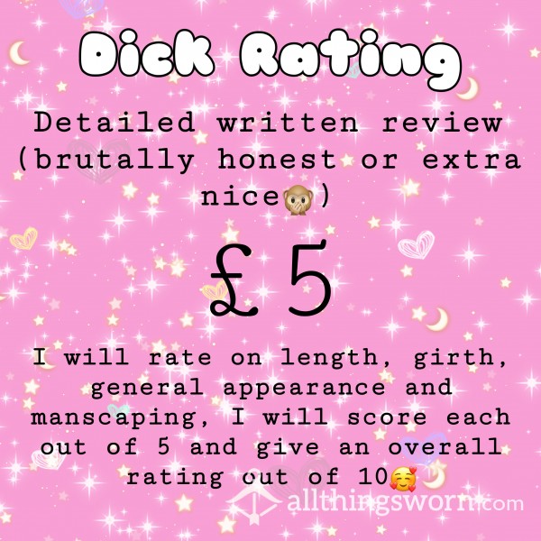 ✨d*ck Rating✨