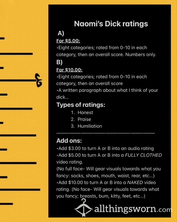 D*ck Ratings