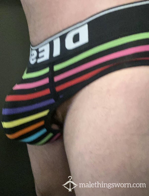 Diesel Rainbow Striped Briefs