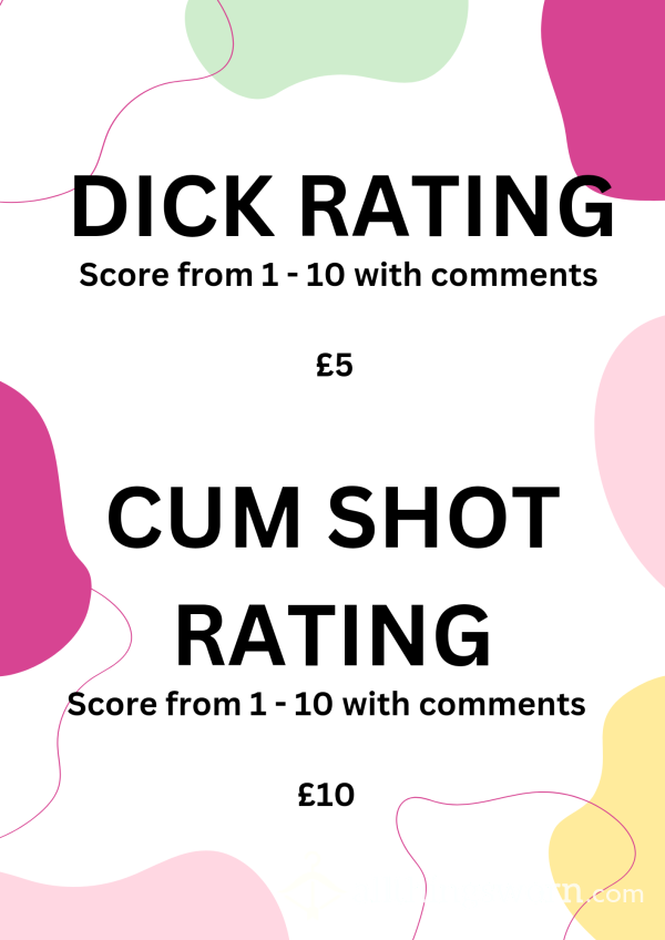 Di*k Rating & C*mshot Rating